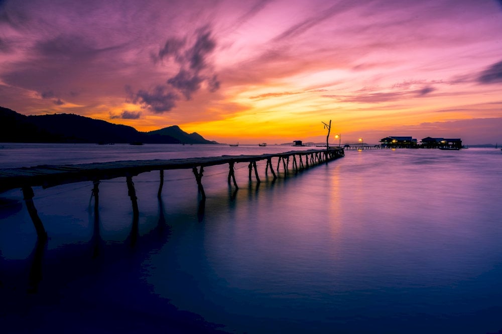 Hoàng hôn đẹp như tranh vẽ